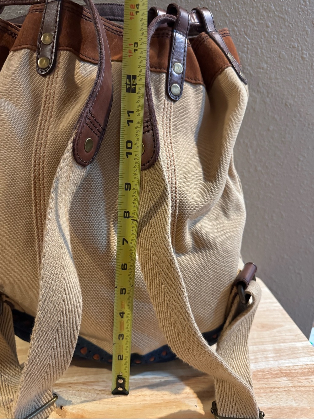 Lucky Brand Canvas and Leather Backpack - Picture 4 of 13